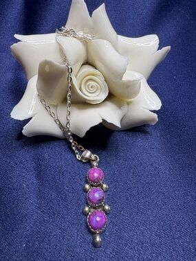 Pendant Purple Mojave Turquoise 925 Sterling Silver Multi-Stone